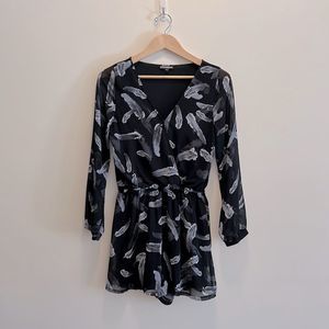 Express Black and Gray Romper